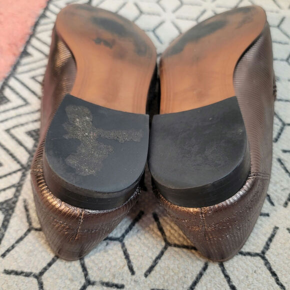 SAM EDELMAN LORAINE LEATHER LOAFERS in Black/Amethyst Metallic  SZ 9 - Picture 13 of 16